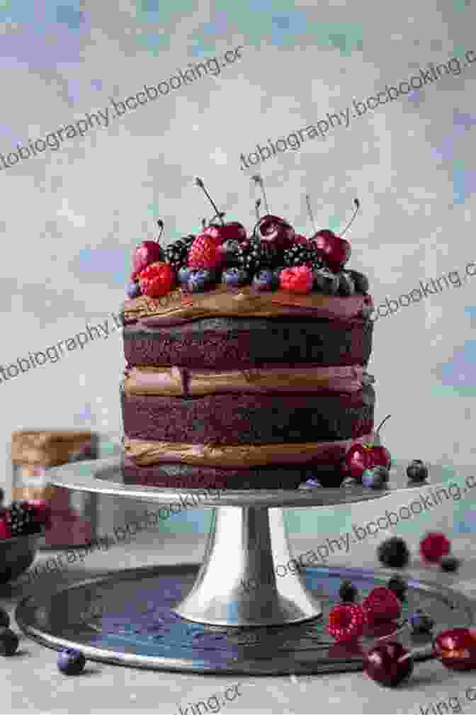 A Beautifully Decorated Vegan Birthday Cake Topped With Fresh Berries And A Chocolate Ganache Cooking By Plant Based Healthy: The 500 Plus Recipes Are Vegan Delicious
