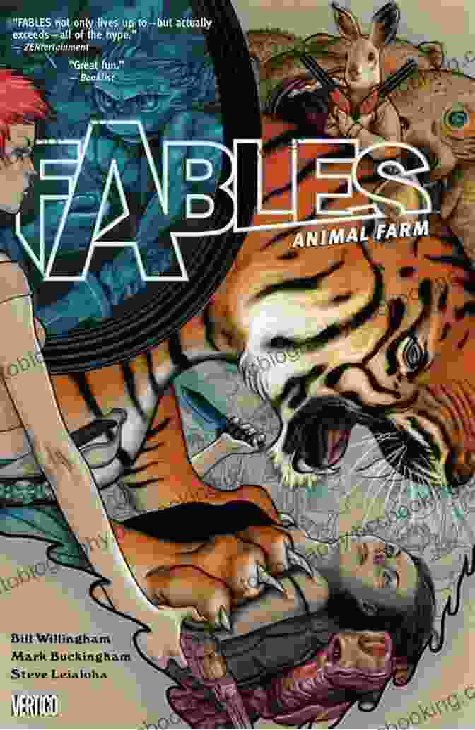 Artwork From 'Fables Vol Animal Farm Fables Graphic Novels' Depicting Animals Marching In A Protest Fables Vol 2: Animal Farm (Fables (Graphic Novels))