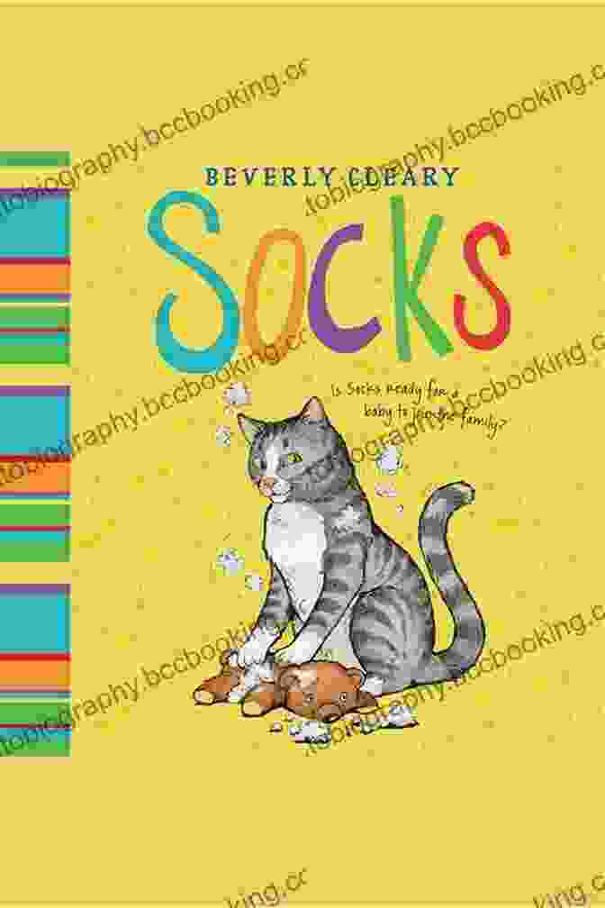 Cover Of Socks By Beverly Cleary, Featuring A White Cat With A Red Collar Sitting On A Windowsill Socks Beverly Cleary