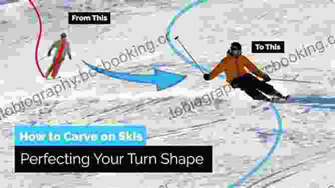 Expert Skier Carving A Perfect Turn On A Snowy Mountain Slope Ski In Control : How To Ski ANY Piste Anywhere In Full Control