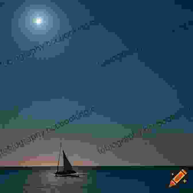 Just Sea And Sky Book Cover Featuring A Lone Sailboat On The Vast Ocean Under A Starry Sky Just Sea And Sky: England To New Zealand The Hard Way