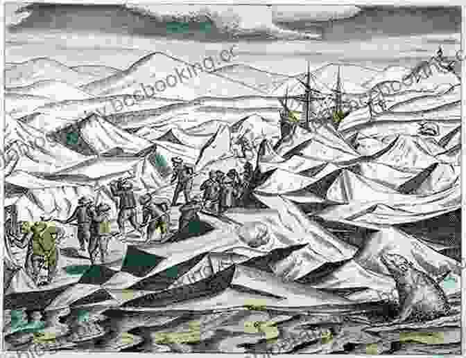 Painting Depicting Barents' Ship Surrounded By Ice Floes During His Third Voyage The Three Voyages Of William Barents To The Arctic Regions 1594 1595 And 1596 By Gerrit De Veer (Hakluyt Society First Series)