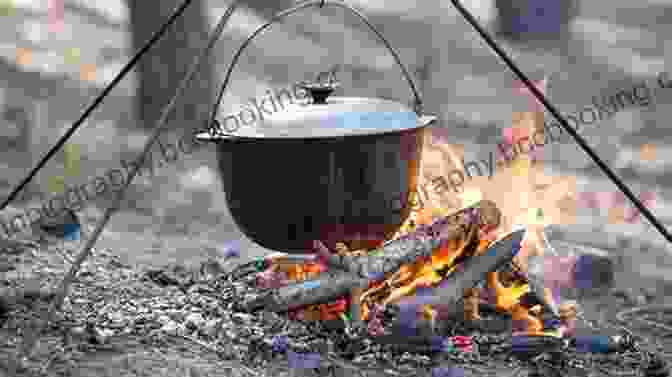Person Cooking Over A Campfire Using A Dutch Oven 100 Easy Camping Recipes (Camping Books)