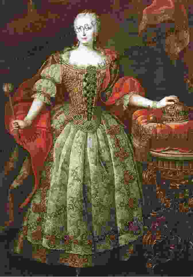 Portrait Of Maria Theresa, A Majestic Woman Wearing An Elaborate Gown And A White Powdered Wig, Symbolizing Her Power And Elegance. Maria Theresa: The Habsburg Empress In Her Time