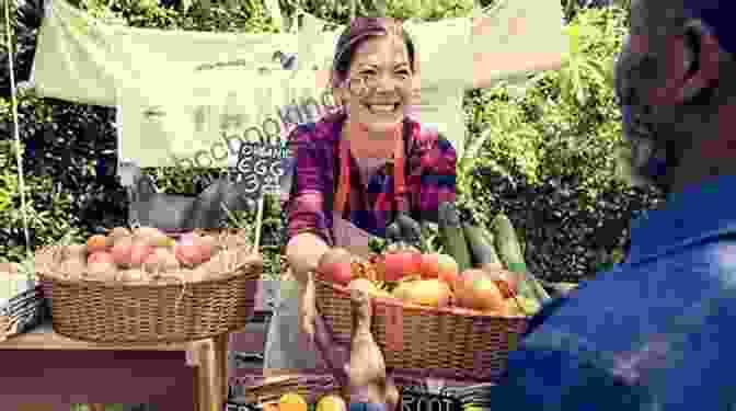 Woman Selling Produce At A Farmers' Market Off Grid Living: Food Water Power And How To Make Money Homesteading A Complete Guide To Building Your Homestead Cultivating A Simple Life And Becoming Self Sufficient